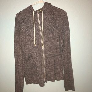 Grey hoodie zip-up